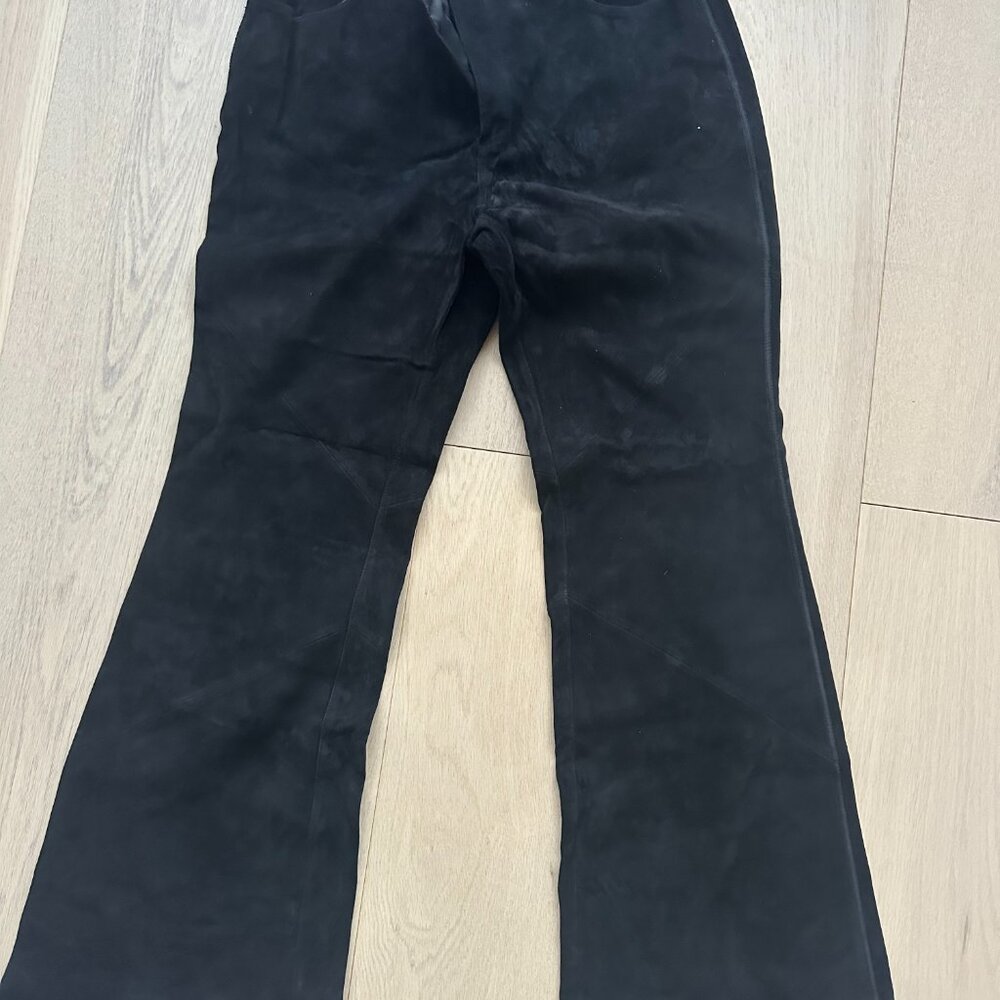 Beautiful Black "Buttery" Suede  Women's Lafayette NY 148 - Pants Size 12P - NWT
